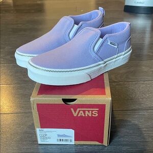 NWT Vans Kids Slip-On Sneakers - Light Purple